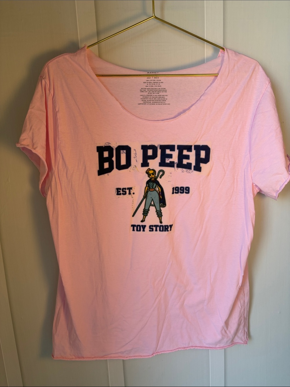 Disney Pink Bo Peep Toy Story Graphic Short Sleeve Tee